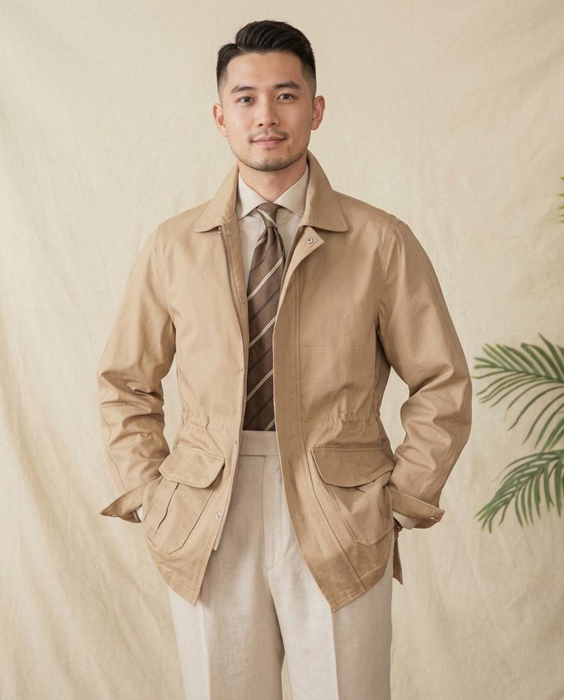 Lands Mode - Sopad | Tailliert Reißverschluss Jacke Herren