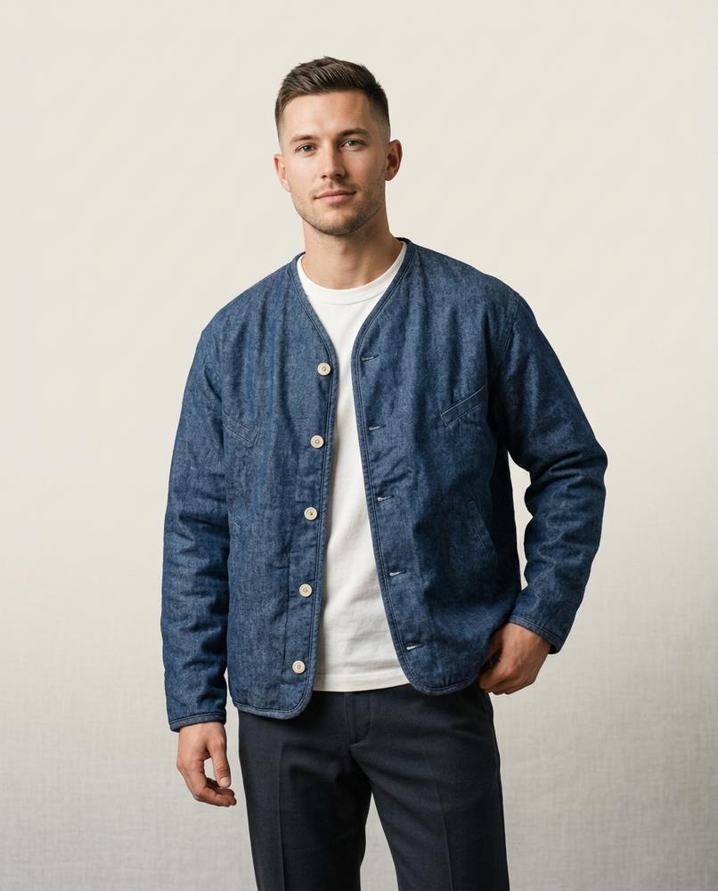 Lands Mode - Yibun | Kragenlose Geknöpfte Jacke Unisex