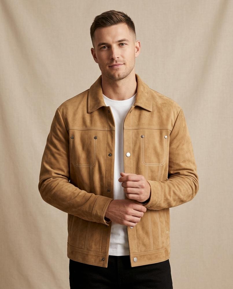 Lands Mode - Kanut | Kontrastgesteppte Gerade Geschnittene Jacke Herren