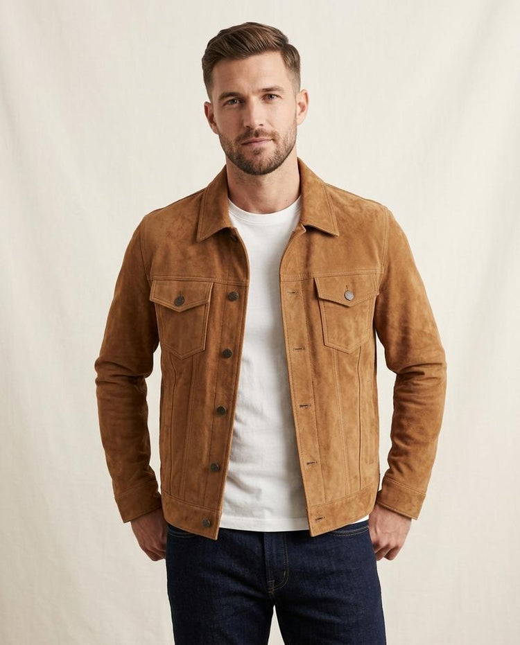 Beanland - Eafid | Veloursartig Geknöpft Jacke Herren