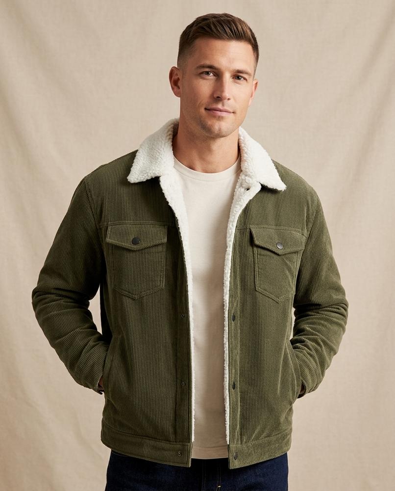 Lands Mode - Eilon | Gefütterte Cord Jacke Unisex