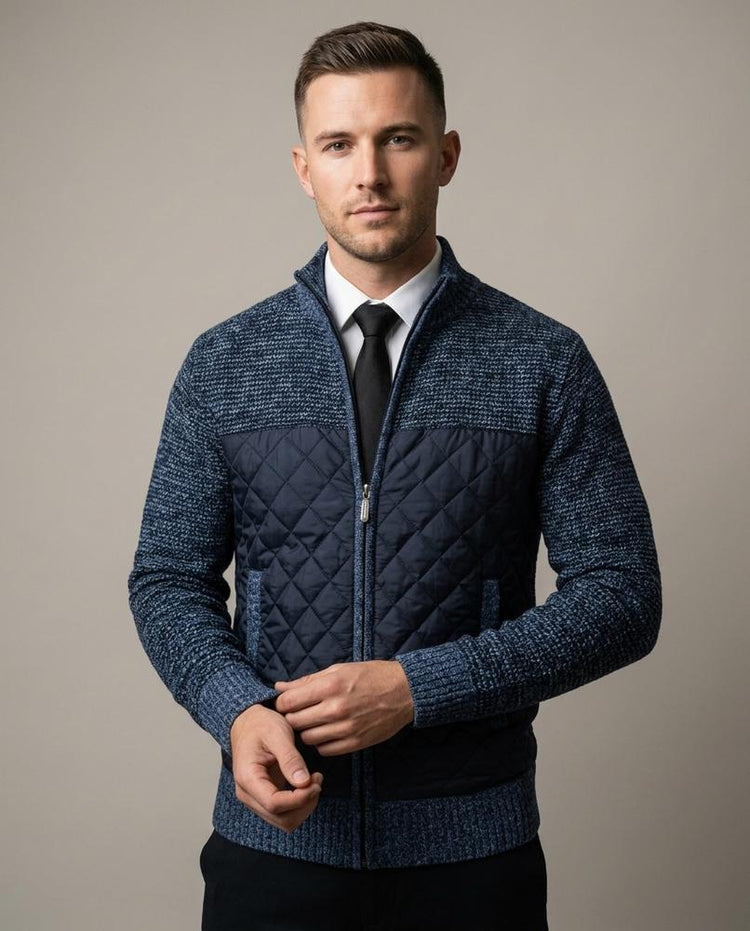 Beanland - Supav | Gesteppt Strukturiert Strickjacke Herren