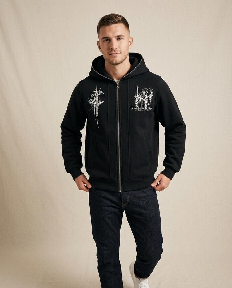 Beanland - Ziral | Bedruckter Langärmliger Hoodie Unisex