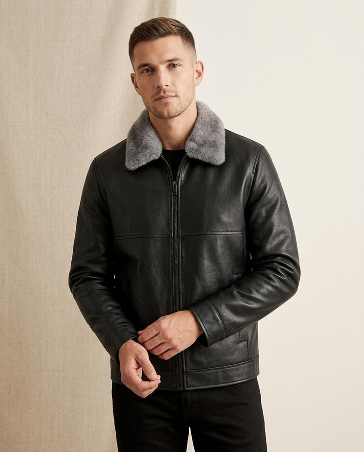 Beanland - Cuhev | Gefütterte Leder Jacke Herren