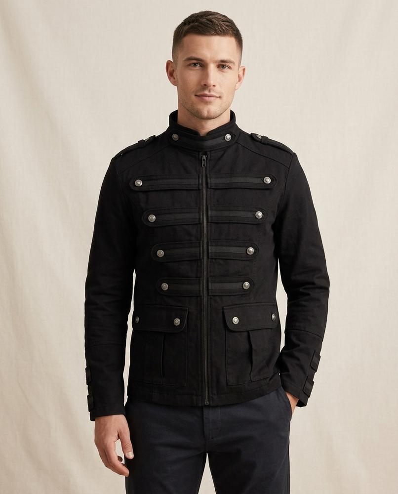 Lands Mode - Eusod | Hochgeschlossen Knopfverziert Jacke Herren
