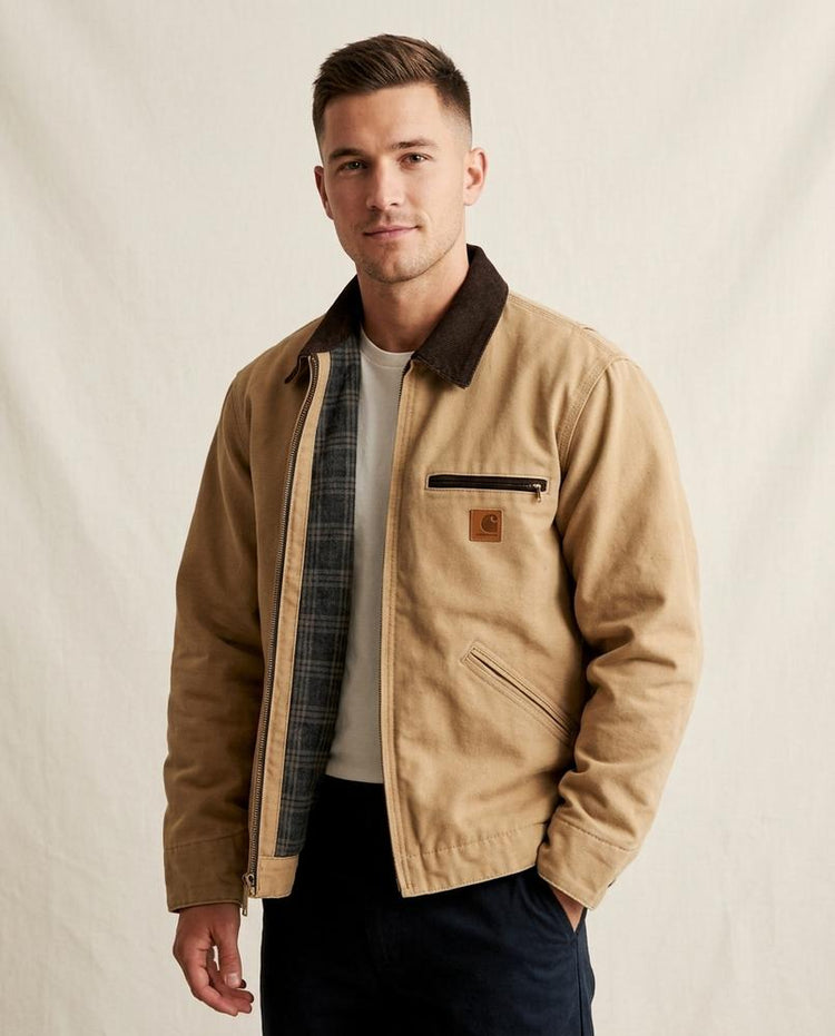 Beanland - Eogan | Gefütterte Canvas Jacke Herren