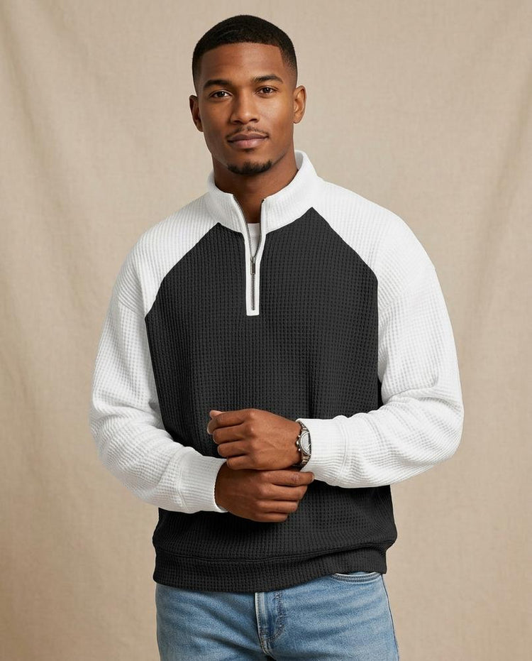 Beanland - Milon | Strukturiert Zweifarbig Pullover Herren