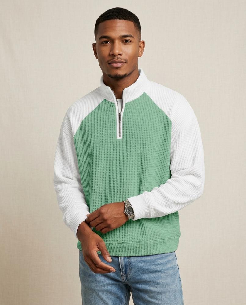 Lands Mode - Milon | Strukturiert Zweifarbig Pullover Herren