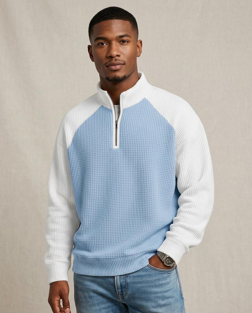 Lands Mode - Milon | Strukturiert Zweifarbig Pullover Herren