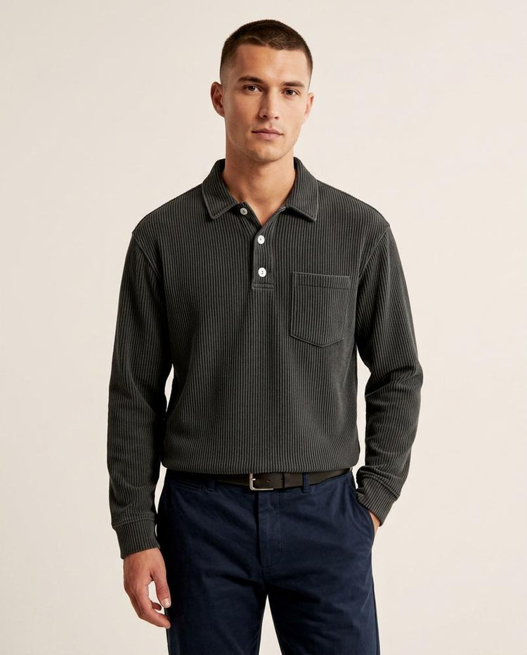 Beanland - Eatel | Geripptes Langärmliges Shirt Herren