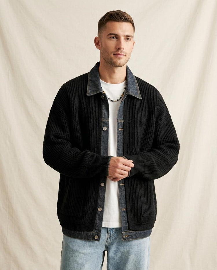 Beanland - Danit | Kombinierter Übergroßer Cardigan Herren