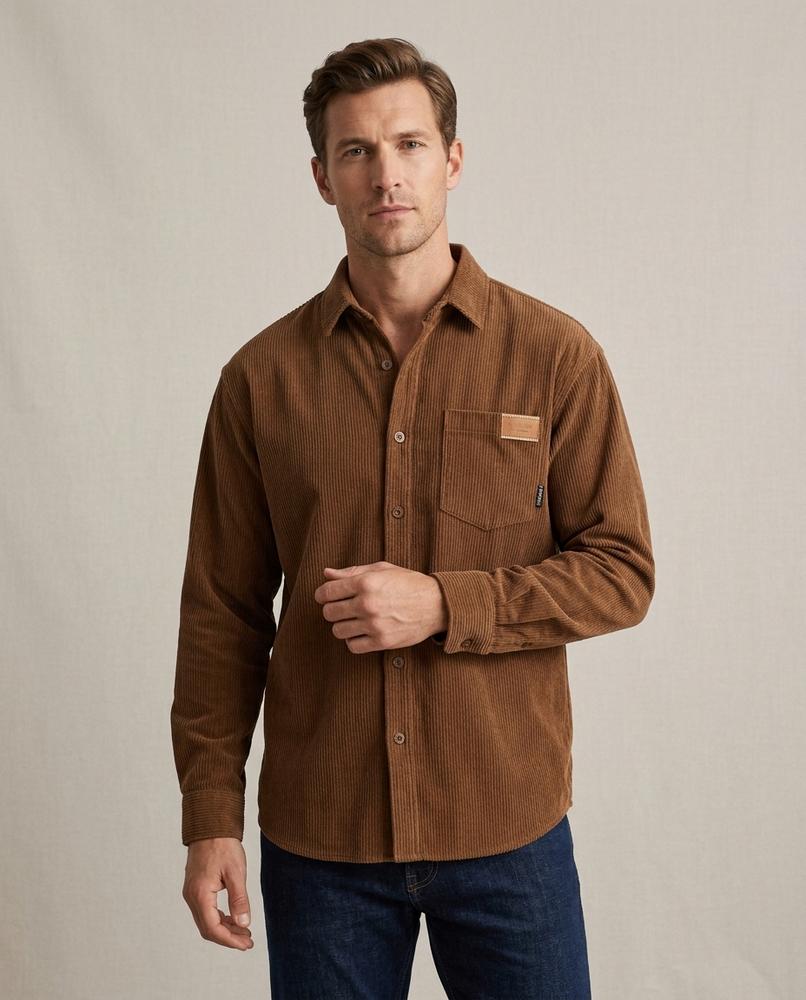 Lands Mode - Debos | Strukturiert Langärmlig Hemd Unisex