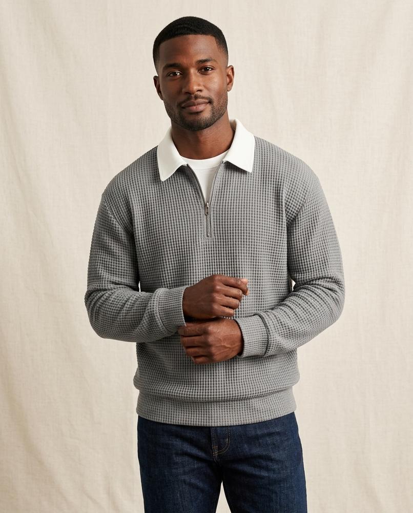 Lands Mode - Rewat | Strukturiert Gekragt Pullover Herren
