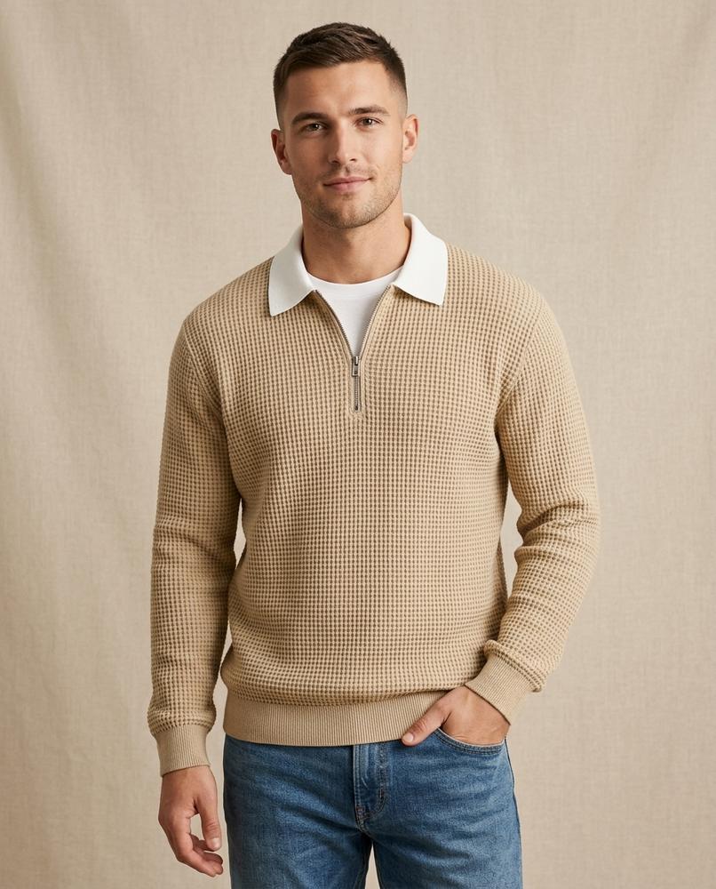 Beanland - Rewat | Strukturiert Gekragt Pullover Herren