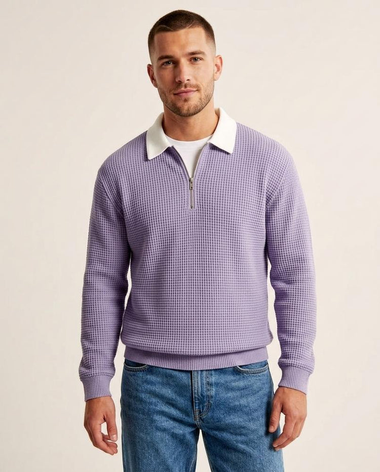 Beanland - Rewat | Strukturiert Gekragt Pullover Herren