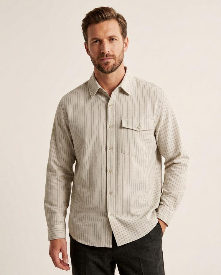 Beanland - Rativ | Strukturiertes Gestreiftes Hemd Unisex