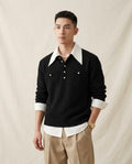 Lands Mode - Nohor | Strukturierter Zweifarbiger Pullover Herren