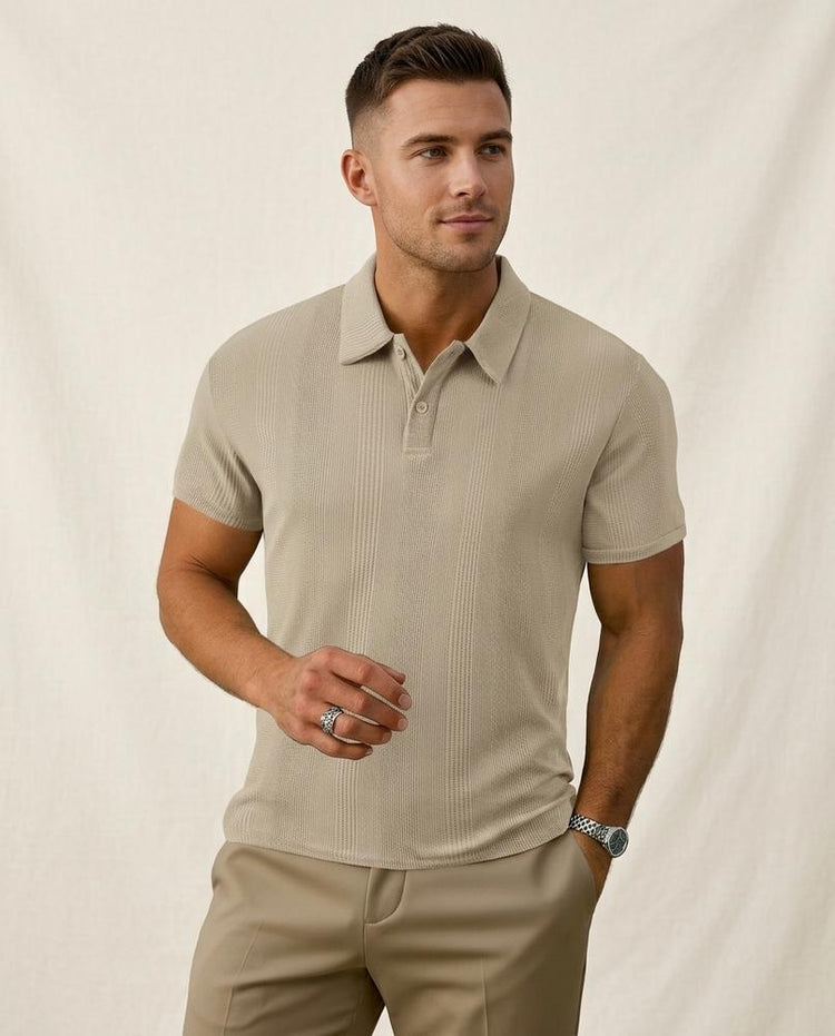 Beanland - Dizav | Strukturiertes Kurzärmliges Shirt Herren
