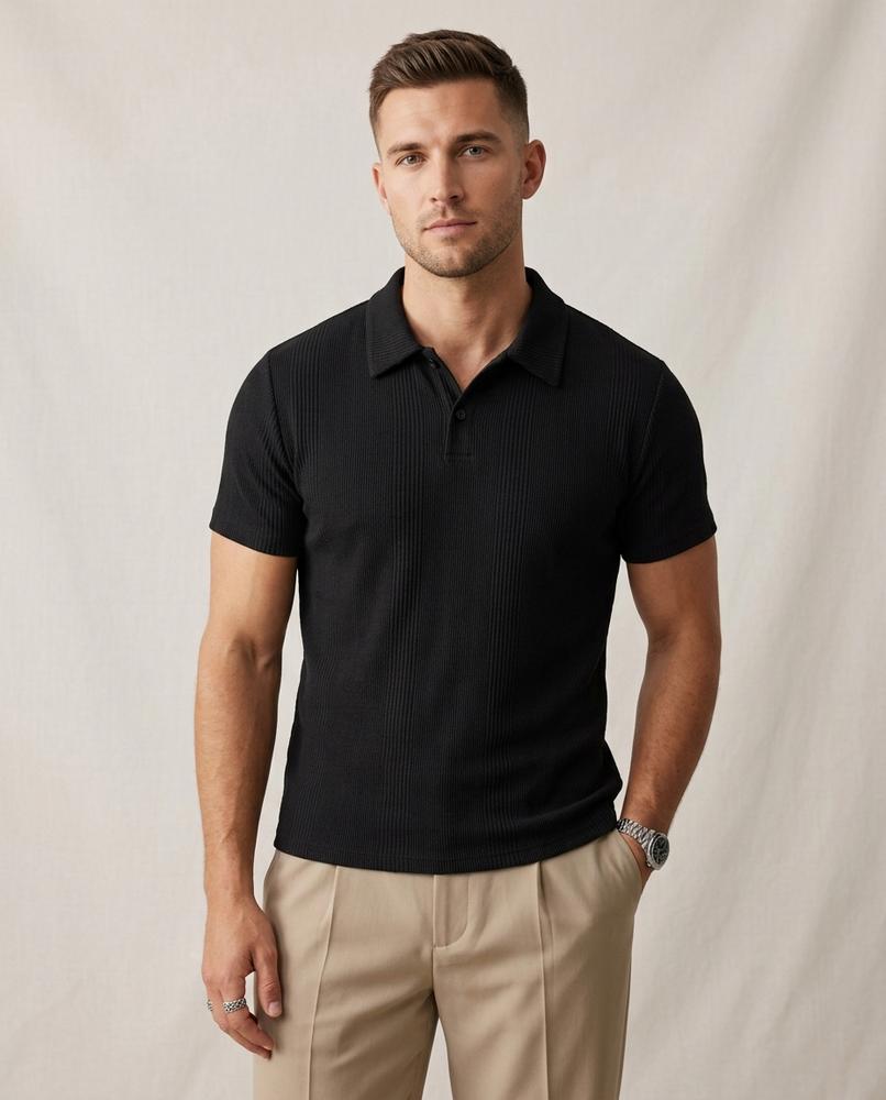 Beanland - Dizav | Strukturiertes Kurzärmliges Shirt Herren