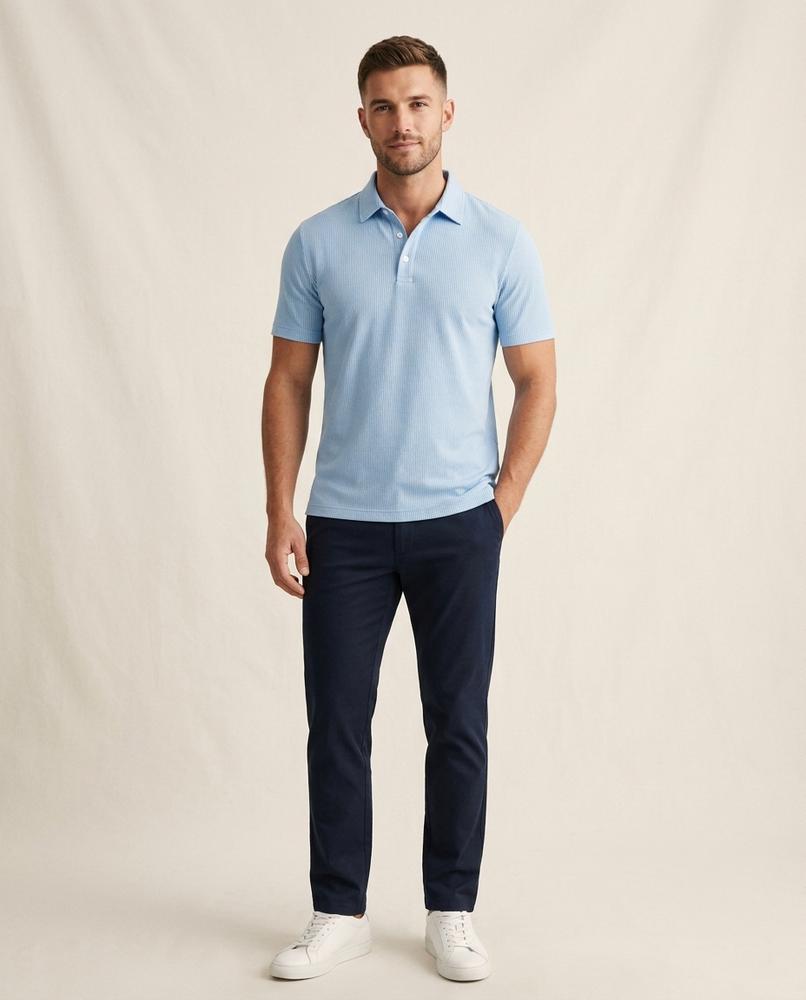 Lands Mode - Dizav | Strukturiertes Kurzärmliges Shirt Herren