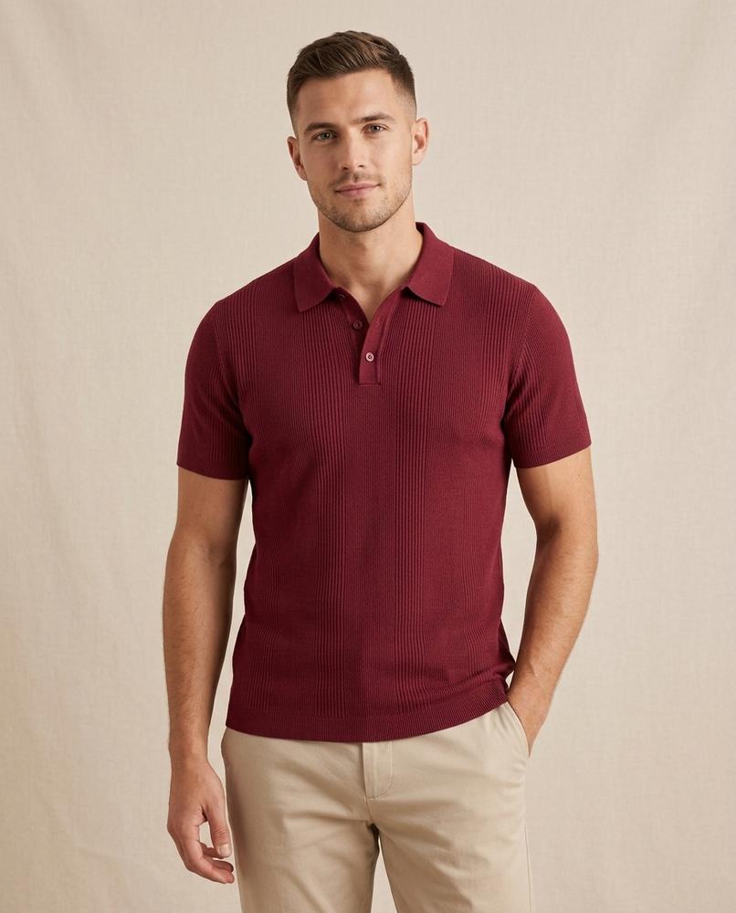 Beanland - Dizav | Strukturiertes Kurzärmliges Shirt Herren