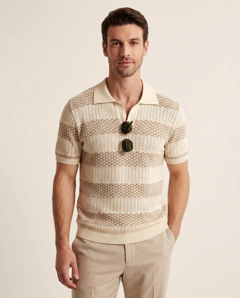 Lands Mode - Mimal | Kurzärmliges Gestricktes Shirt Herren