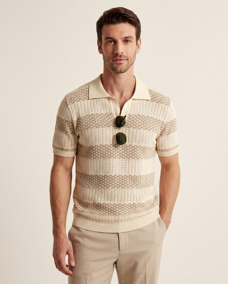 Beanland - Mimal | Kurzärmliges Gestricktes Shirt Herren