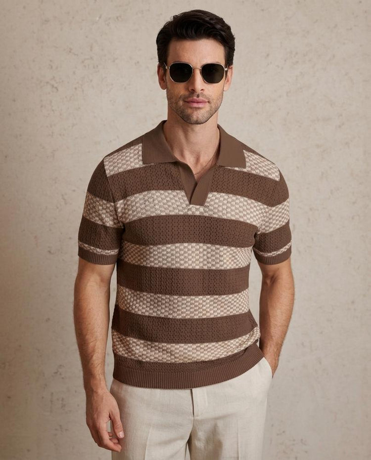 Beanland - Mimal | Kurzärmliges Gestricktes Shirt Herren