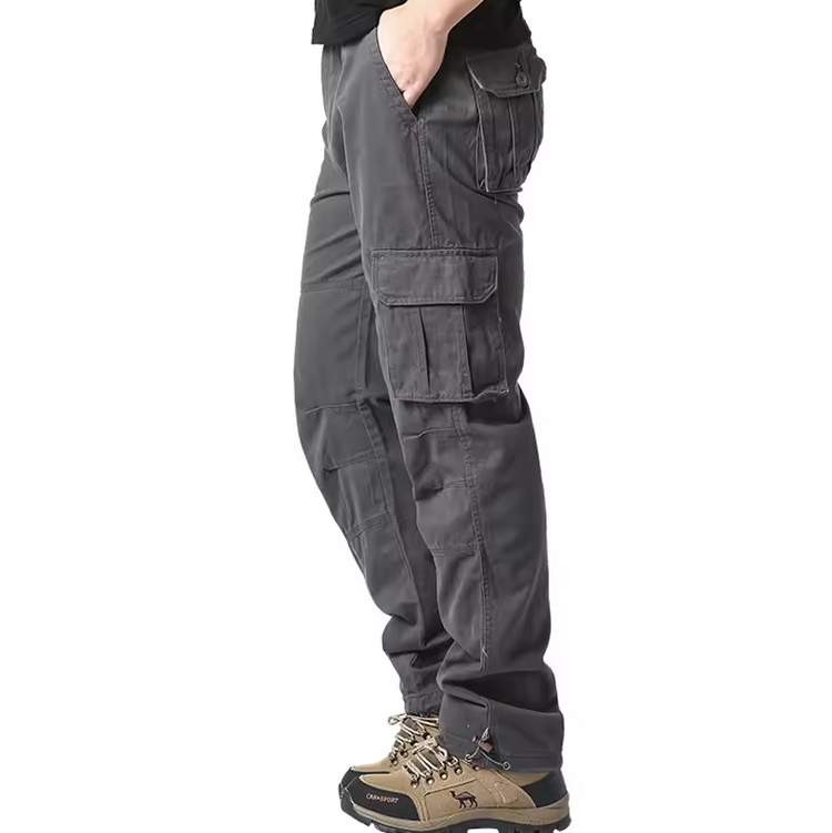 Beanland Herren Cargohose - Lockere Passform - Multi-Taschen mit Pattenverschluss