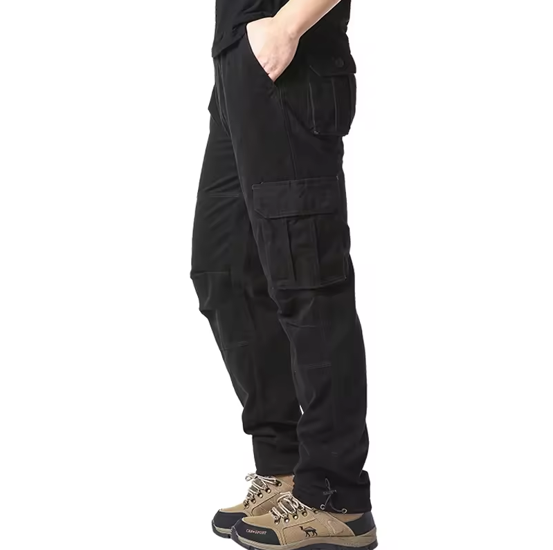 Beanland Herren Cargohose - Lockere Passform - Multi-Taschen mit Pattenverschluss