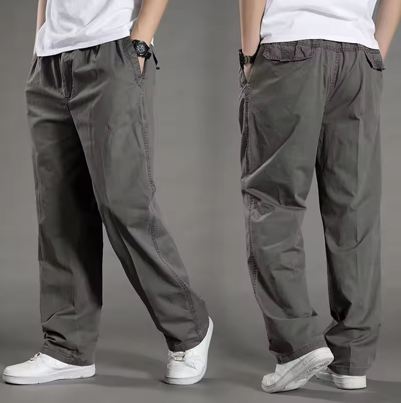 Lands Mode Herren Stoffhose - Gerade Passform mit 4 Taschen - Baumwoll-Mix