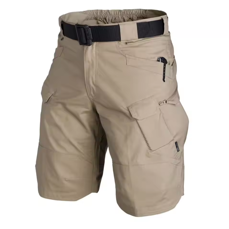 Lands Mode Herren Cargoshorts - Gerader Schnitt mit Gürtel & Multi-Taschen - Robust & Funktional