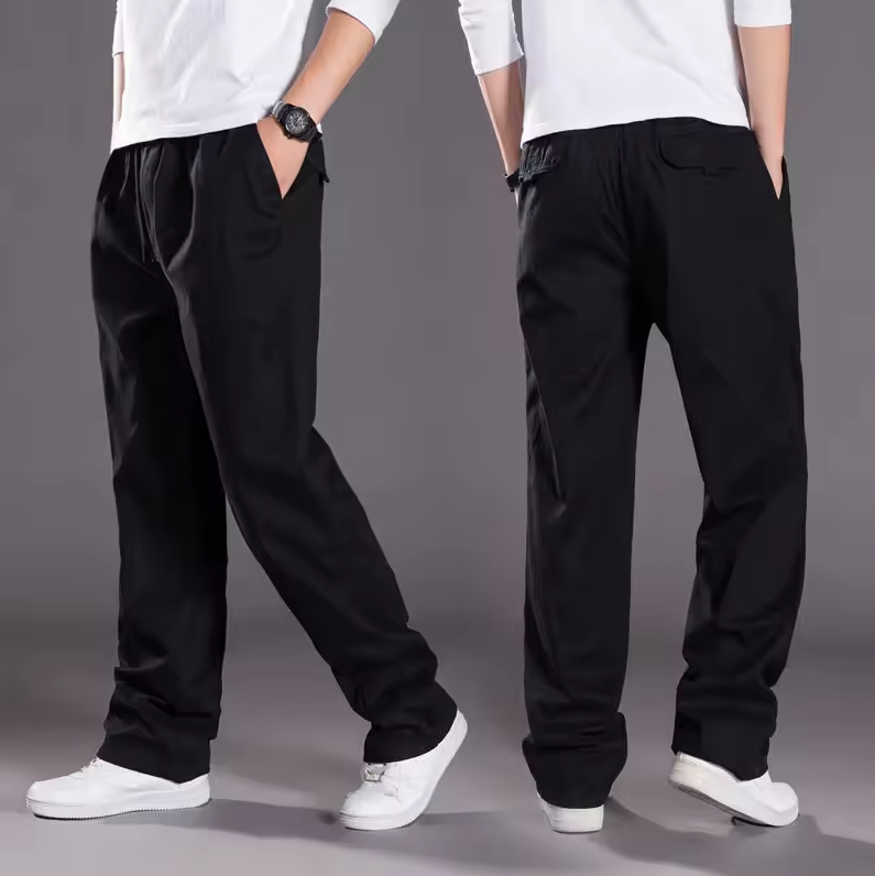 Lands Mode Herren Stoffhose - Gerade Passform mit 4 Taschen - Baumwoll-Mix