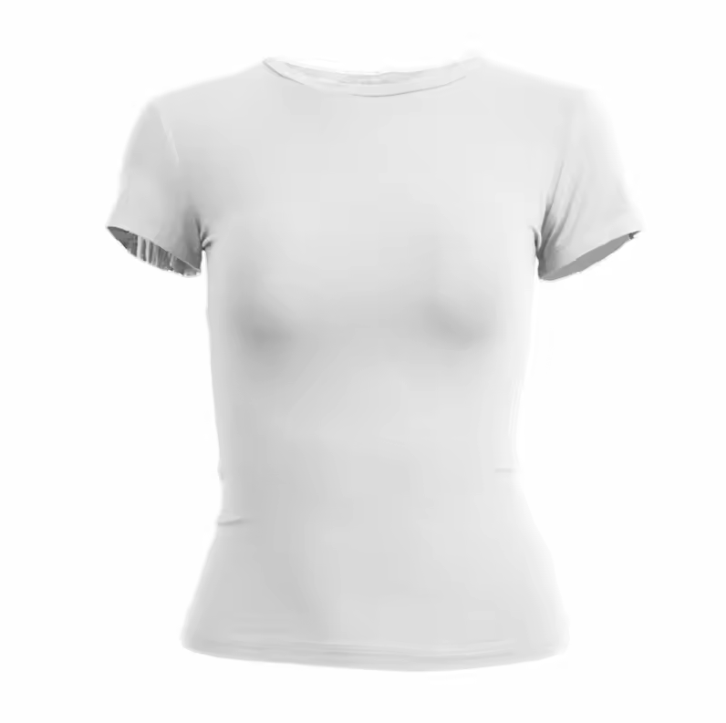 Beanland Damen T-Shirt - Tailliert & Kurz geschnitten - Slim Fit Rundhals-Shirt