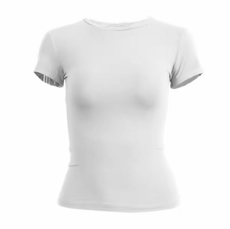Beanland Damen T-Shirt - Tailliert & Kurz geschnitten - Slim Fit Rundhals-Shirt