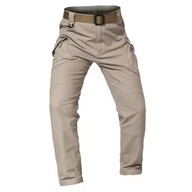 Lands Mode Herren Cargohose - Gerade Passform mit Gürtel & Multi-Taschen - Robust & Funktional