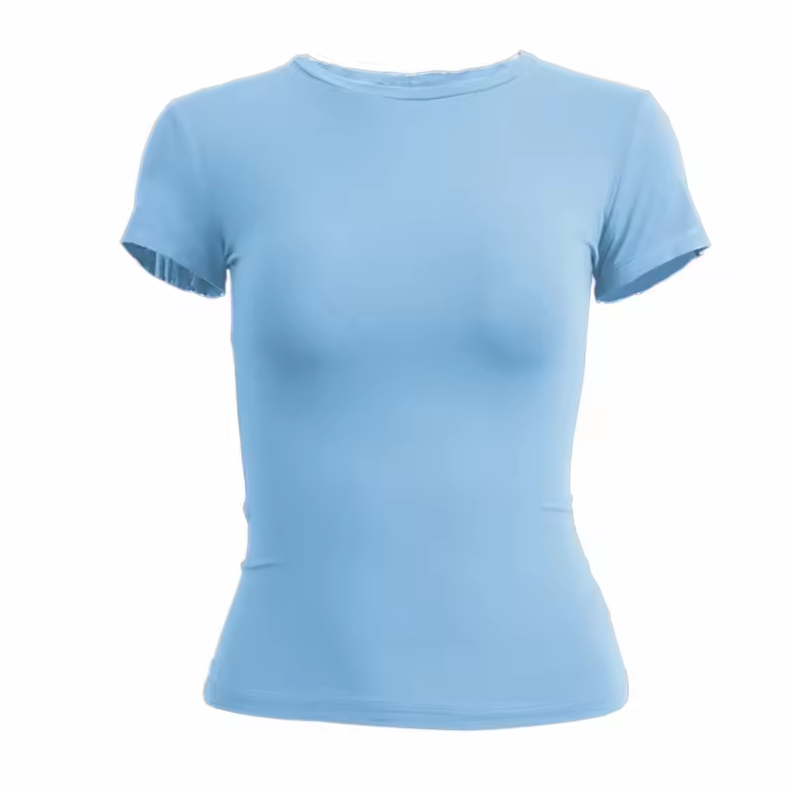 Beanland Damen T-Shirt - Tailliert & Kurz geschnitten - Slim Fit Rundhals-Shirt